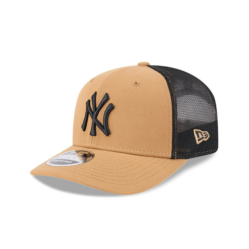 NEC-S68 (New era 970 new york yankees black mesh trucker snapback wheat/black osfm) 102592890
