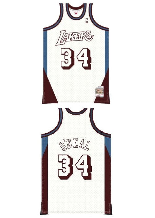MNA-R49 (Mitchell & ness swingman panel rave jersey lakers O'neil washed black) 122599130