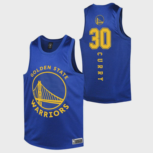 NBAA-R3 (Nba essentials youth name & number tank warriors curry blue) 112394347