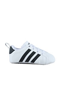 A-A73 (Adidas grand court crib baby first step shoes white/black) 72692646