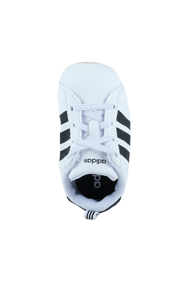 A-A73 (Adidas grand court crib baby first step shoes white/black) 72692646
