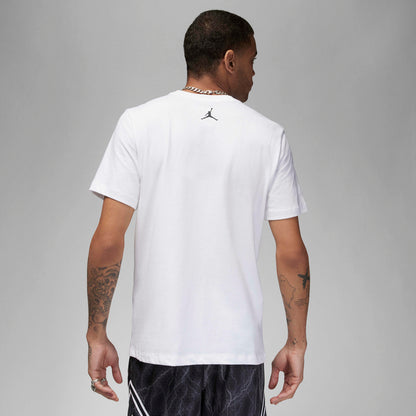 NA-S46 (Nike men's dri-fit graphic t-shirt white/black) 22592400