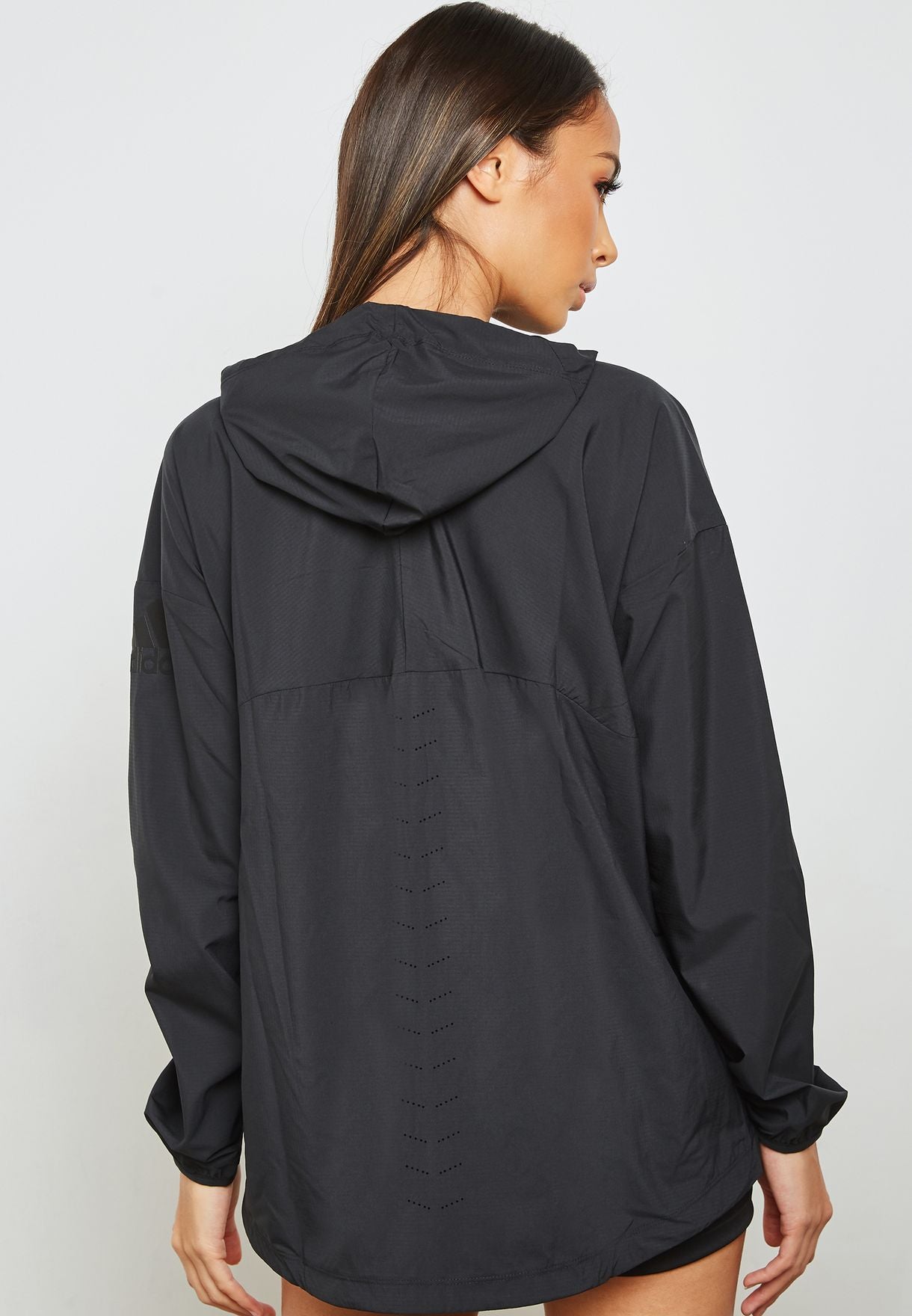AA-L2 (Adidas woven cover up jacket black) 81896140 ADIDAS