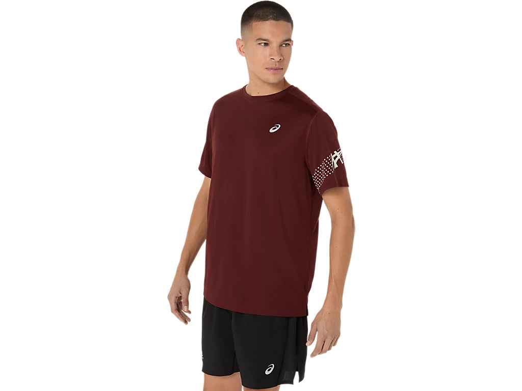 ASA-D2 (Asics icon short sleeve t-shirt dark red planet) 82693000