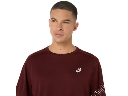 ASA-D2 (Asics icon short sleeve t-shirt dark red planet) 82693000