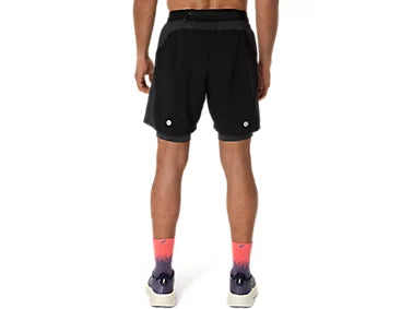 ASA-F2 (Asics road 2in1 men's 7" shorts performance black/graphite grey) 82695000