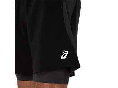 ASA-F2 (Asics road 2in1 men's 7" shorts performance black/graphite grey) 82695000