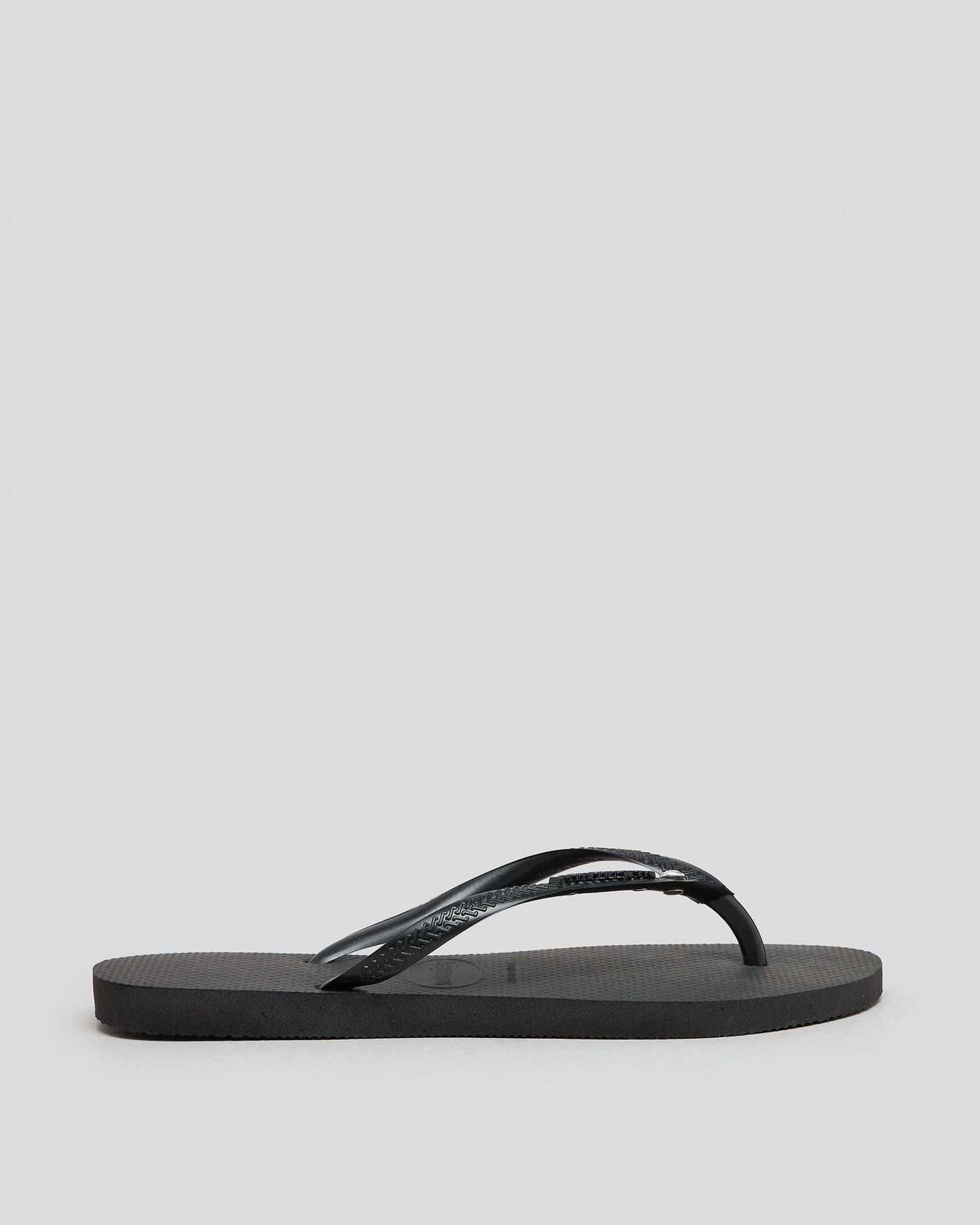 HA-WR7 (Havaianas slim metal logo crystal black/black) 82492608