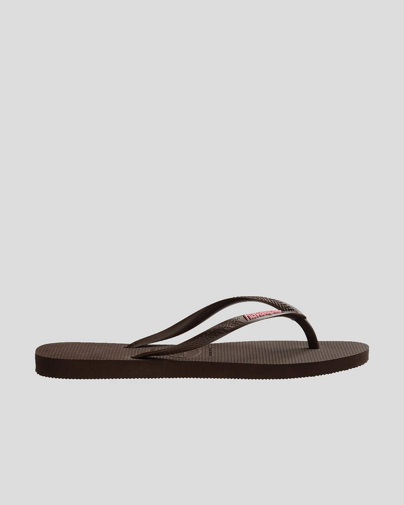 HA-WW7 (Havaianas slim logo pop-up 0727 brown/pink) 122491956