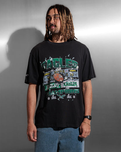 MNA-T53 (Mitchell & ness philadelphia eagles smashed scoreboard tee washed black) 92693043