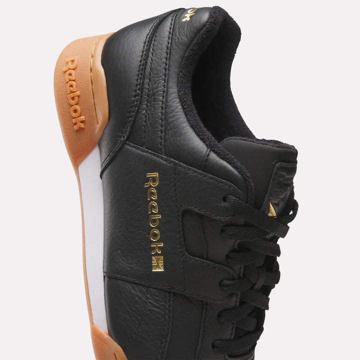 R-H18 (Reebok workout plus shoes black/gold/gum) 92698553