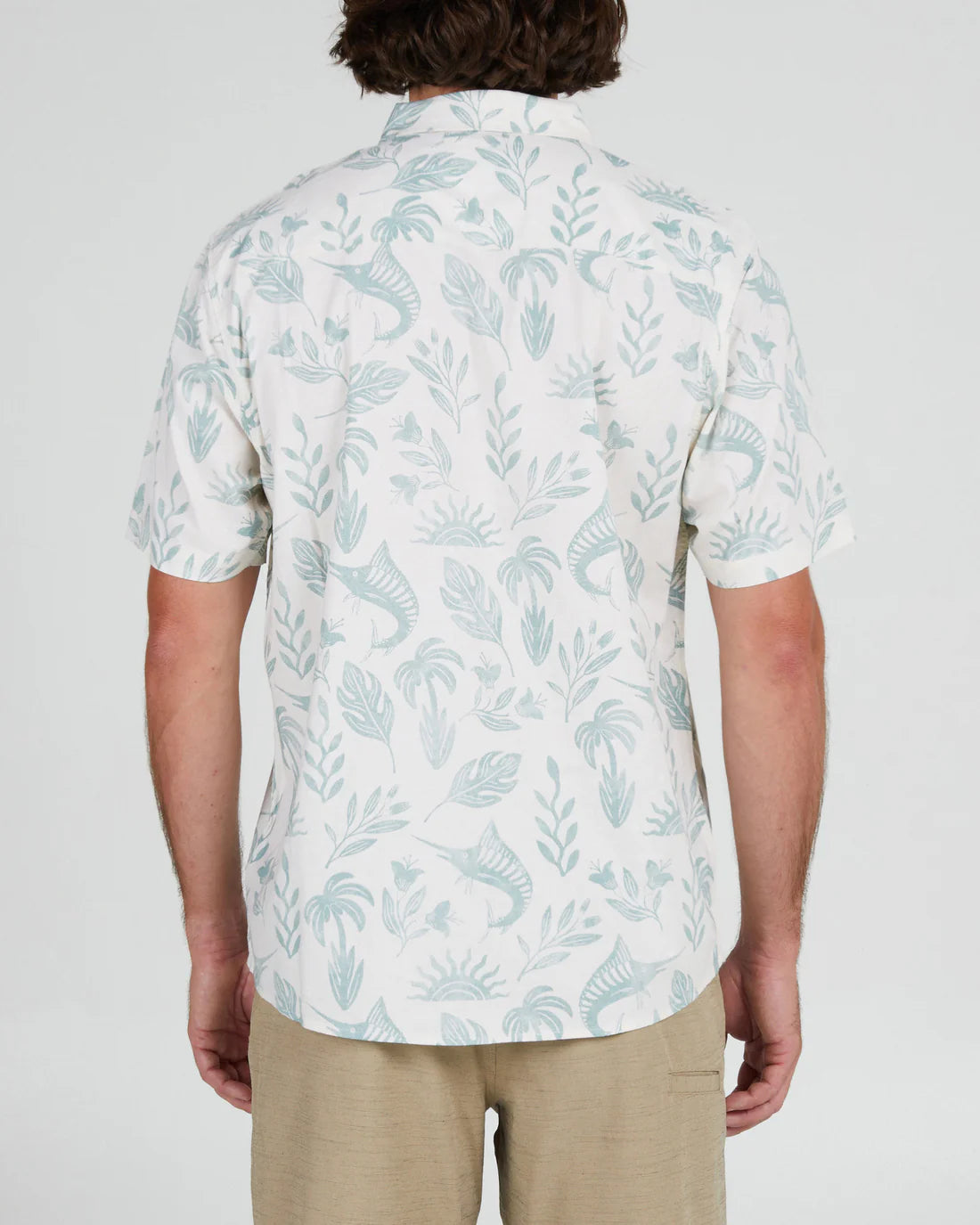 SCA-B (Salty crew broadbill short sleeve woven shirt natural) 72493043