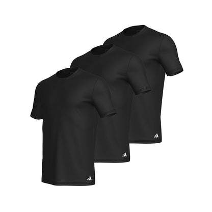 AA-U28 (Adidas 3 pack active cotton crew neck t-shirt black) 72594126