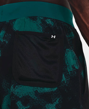 UAA-S9 (Under armour mens project rock printed woven shorts coastal teal/fade/white) 42294347