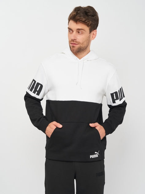 PA-W6 (Puma power colorblock hoodie white) 32295000