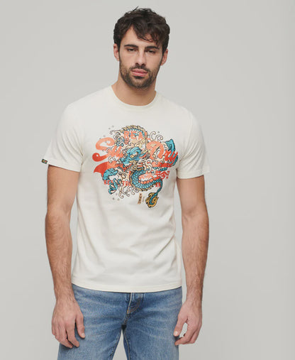 SDA-I (Superdry tokyo VI graphic t-shirt off white) 102493043