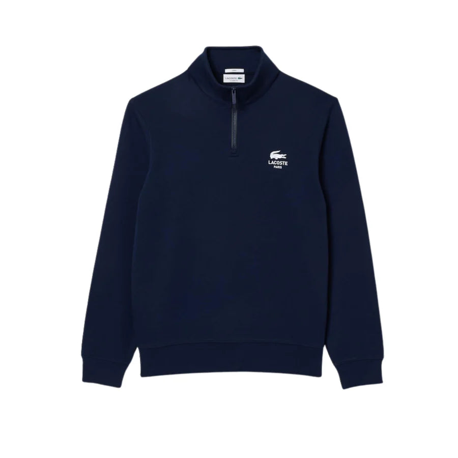 LCA-V21 (Lacoste soft branding 1/4 zip sweatshirt navy) 125913478