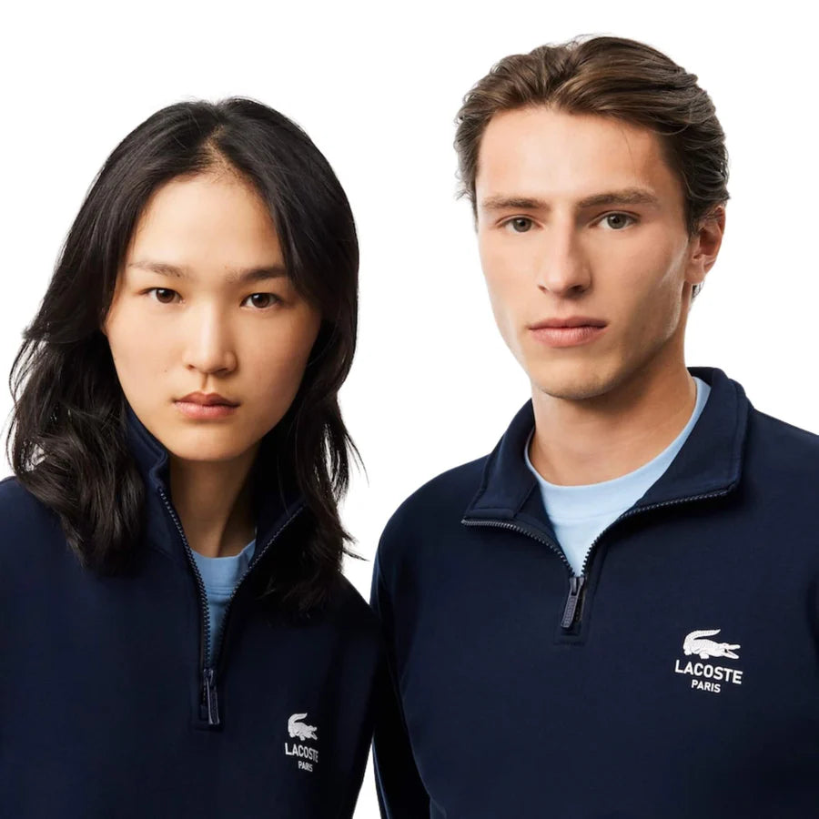 LCA-V21 (Lacoste soft branding 1/4 zip sweatshirt navy) 125913478