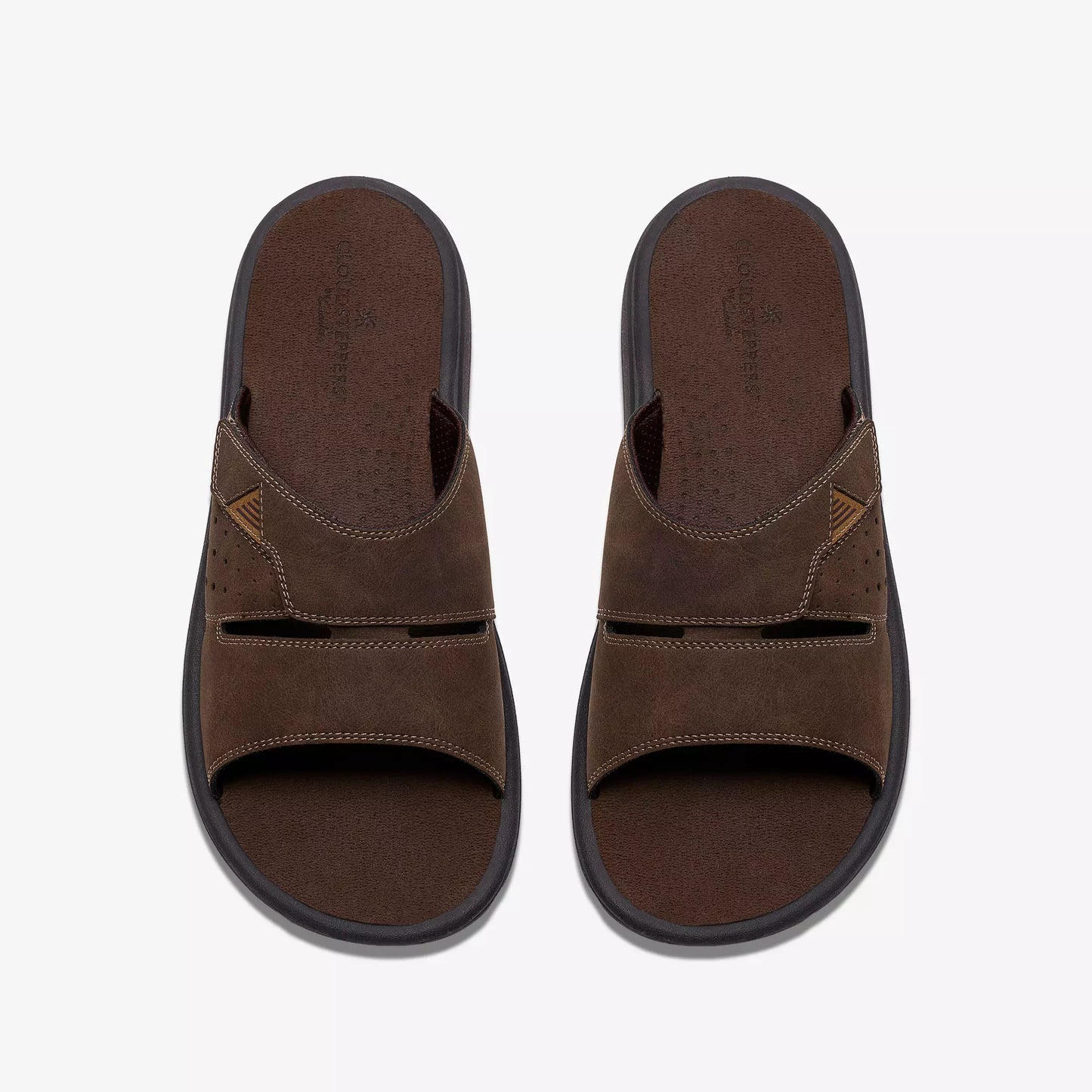 CL-F (Clarks mens brinkley slide dark brown) 82695165