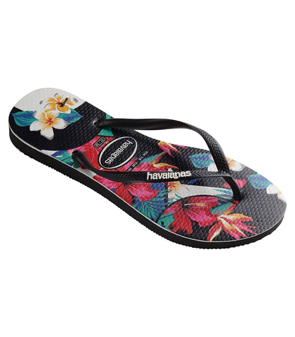 HA-WE4 (HAVAIANAS SLIM TROPICAL FLORAL 0090 BLK) 81791800