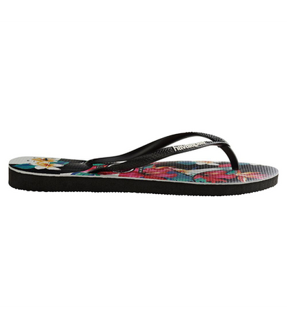 HA-WE4 (HAVAIANAS SLIM TROPICAL FLORAL 0090 BLK) 81791800