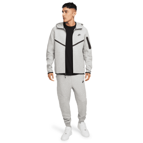 NA-L47 (Nike tech fleece full-zip windrunner hoodie grey/white)