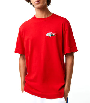 LCA-E15 (Lacoste holiday relax fit t-shirt red) 22396522 LACOSTE