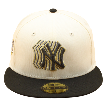 NEC-D71 (New era 5950 new york yankees 09 world series chrome/black fitted hat) 12693970