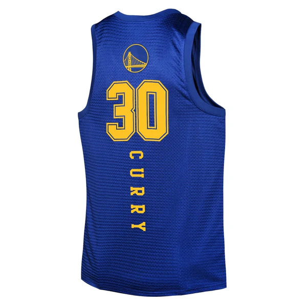 NBAA-R3 (Nba essentials youth name & number tank warriors curry blue) 112394347