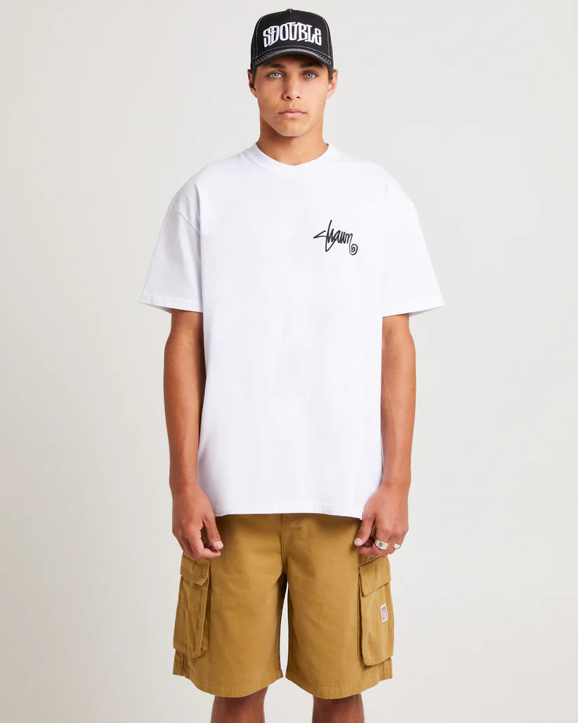 SSA-K (S/Double s shawn script short sleeve heavy weight tee white) 122593043