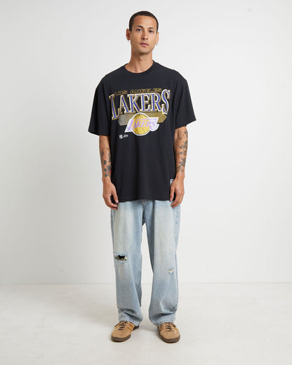 MNA-Y30 (Mitchell and ness underscore tee lakers faded black) 92393478