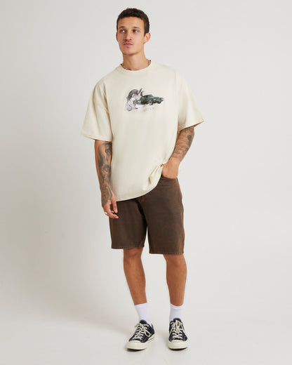 D-X6 (Dickies rattle n burn 330 short sleeve oversized fit tee bone) 82493695