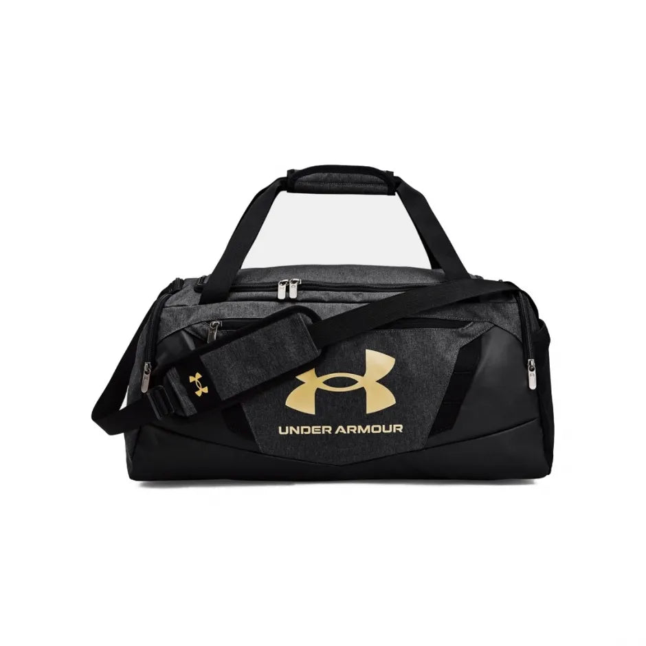 UAE-R2 (Under armour unisex undeniable 5 duffel small black/medium heather/metallic gold) 102393260