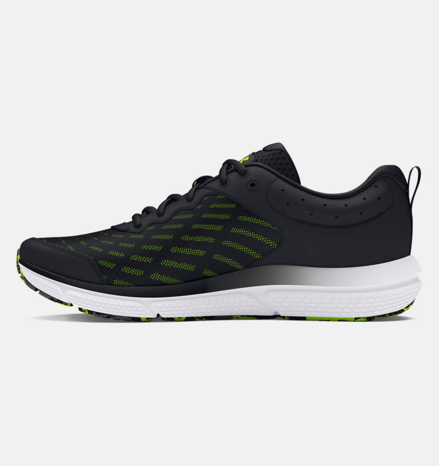 UA-G8 (Under armour mens charged assert 10 4E width black/high vis yellow) 52495652