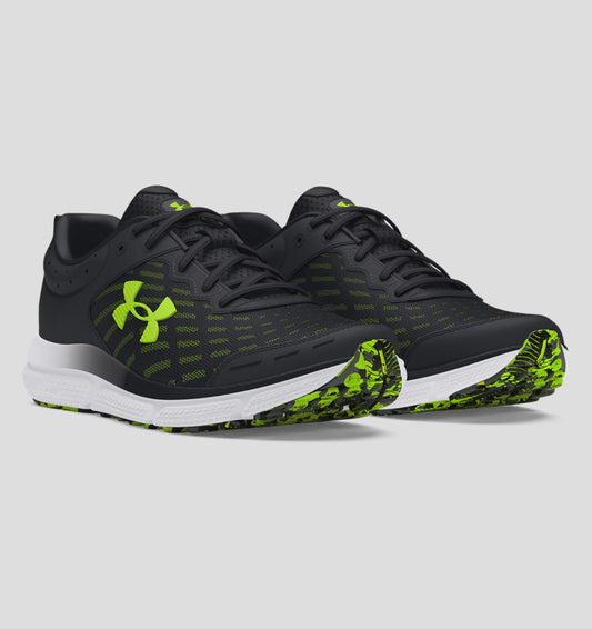 UA-G8 (Under armour mens charged assert 10 4E width black/high vis yellow) 52495652