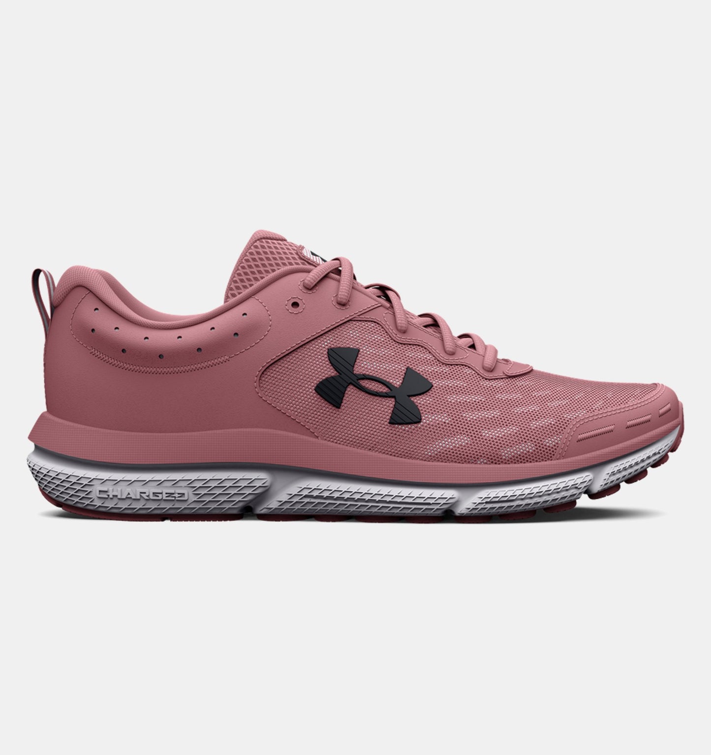 UA-X7 (Under armour women's charged assert 10 running shoes pink elixir/black) 112395652