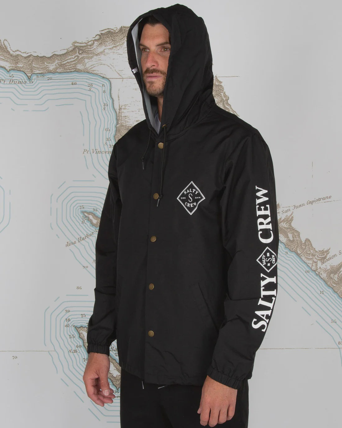 Sca Jacket SCA-D (Salty crew tippet snap jacket black) 72494413 – Otahuhu Shoes