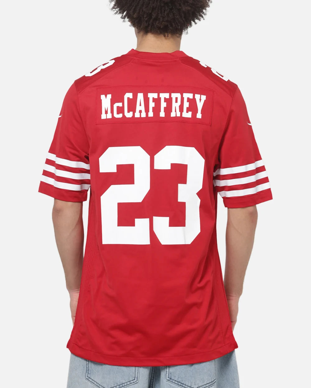 NA-F50 (Nike nfl san francisco 49ers christian mc caffrey #23 home game jersey gym red) 926910000