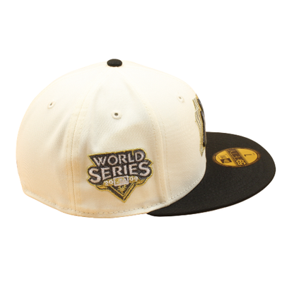 NEC-D71 (New era 5950 new york yankees 09 world series chrome/black fitted hat) 12693970