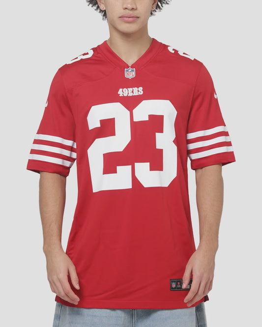 NA-F50 (Nike nfl san francisco 49ers christian mc caffrey #23 home game jersey gym red) 926910000