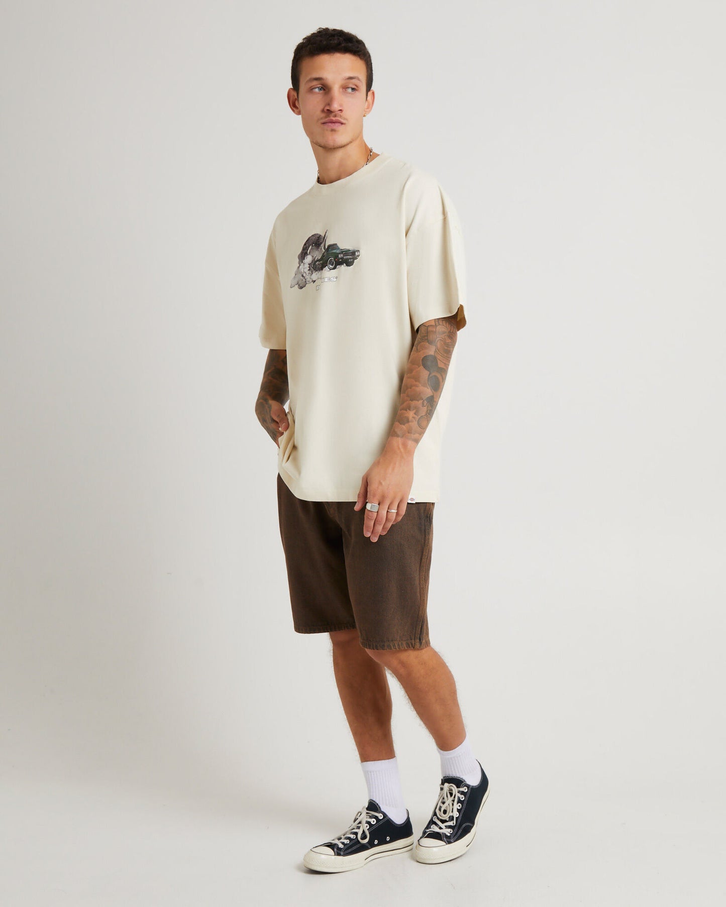 D-X6 (Dickies rattle n burn 330 short sleeve oversized fit tee bone) 82493695