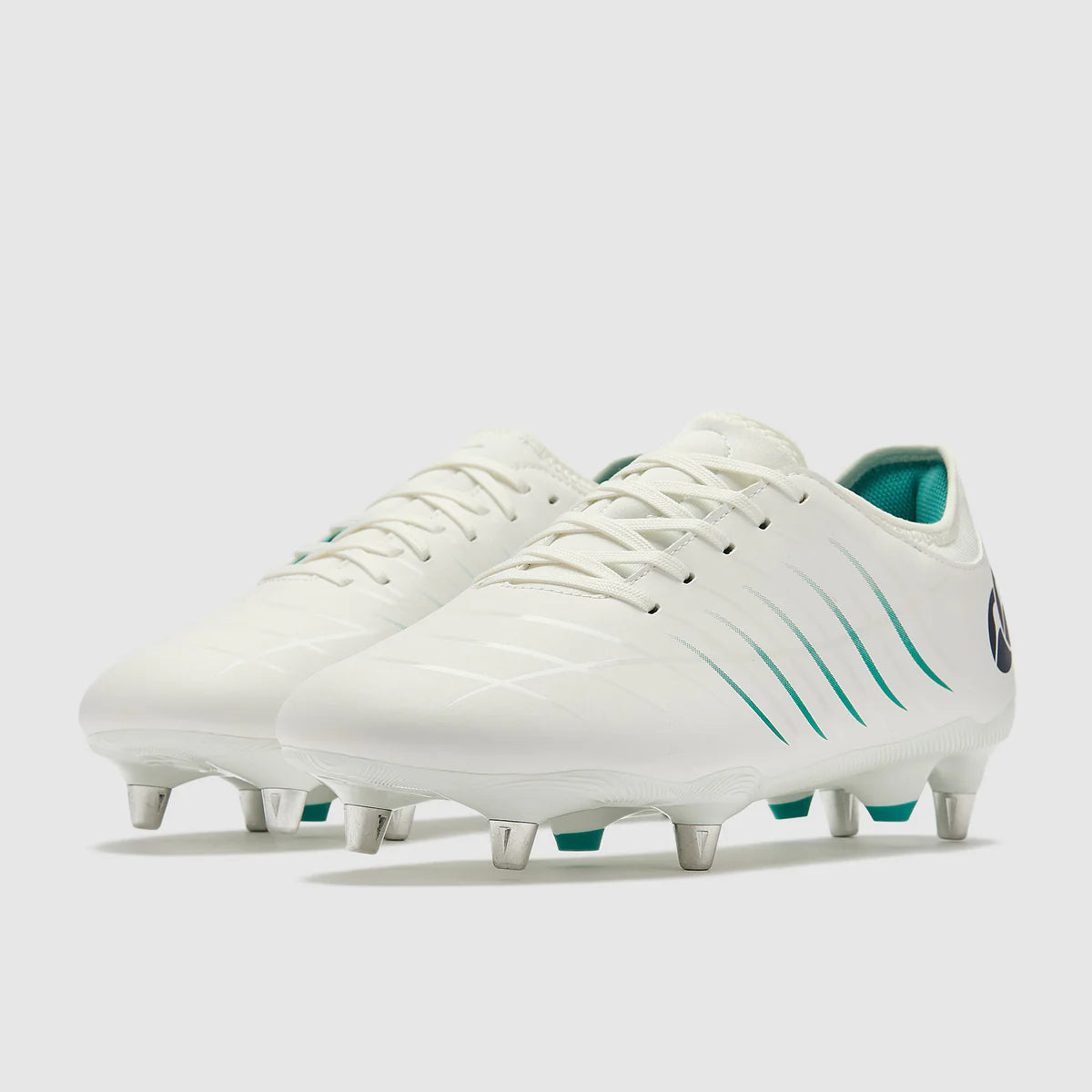 CCC-F (Canterbury phoenix 2.0 team soft ground boots white/baltic sea) 72696087