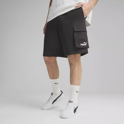 PA-H11 (Puma essentials no. 1 logo woven cargo shorts 9" black) 12593500