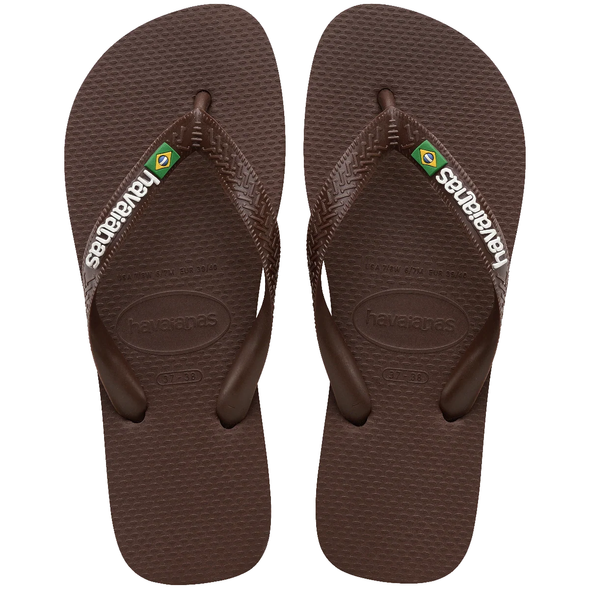 HA-E8 (Havaianas brazil logo jandals 2673 brown) 102691956