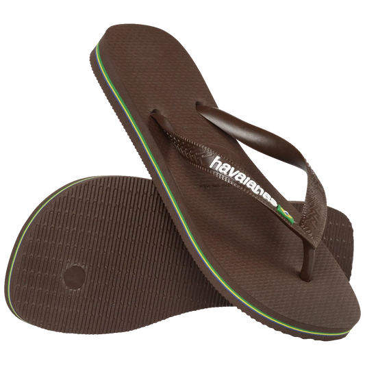 HA-E8 (Havaianas brazil logo jandals 2673 brown) 102691956