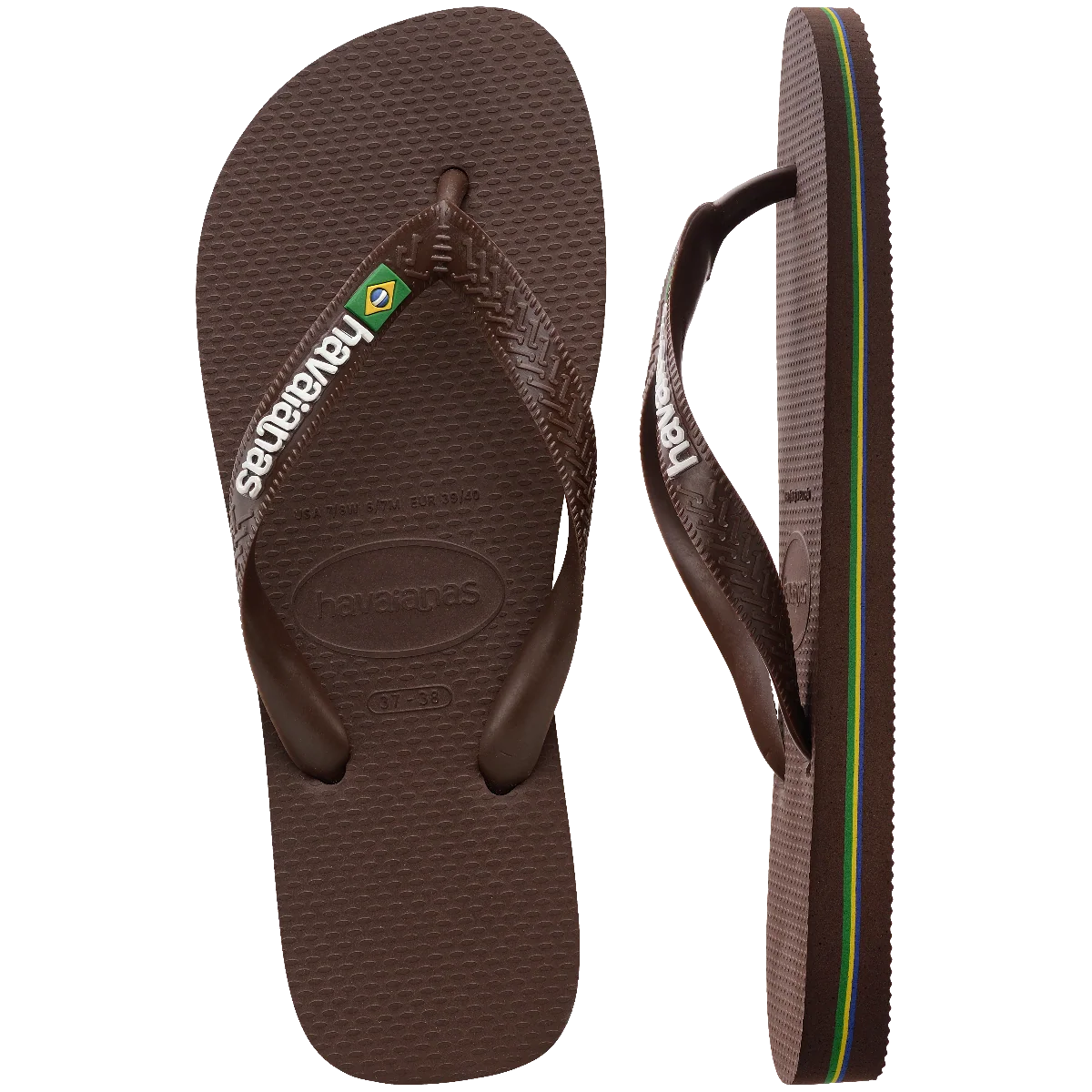 HA-E8 (Havaianas brazil logo jandals 2673 brown) 102691956