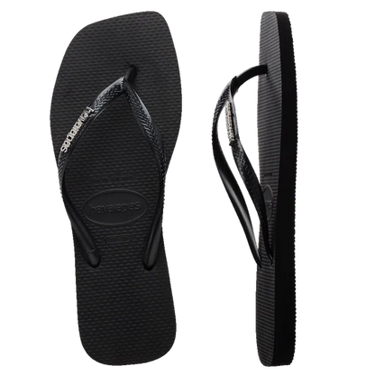 HA-WU7 (Havaianas slim square logo metallic black/silver) 112492391