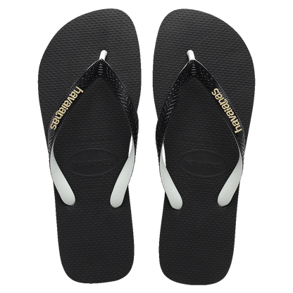 HA-A7 (Havaianas top rubber flip flops black/white 0133) 112391956