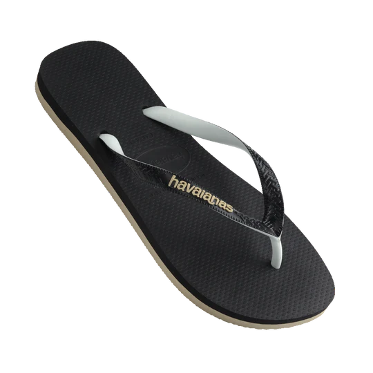 HA-A7 (Havaianas top rubber flip flops black/white 0133) 112391956