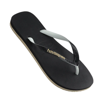 HA-A7 (Havaianas top rubber flip flops black/white 0133) 112391956